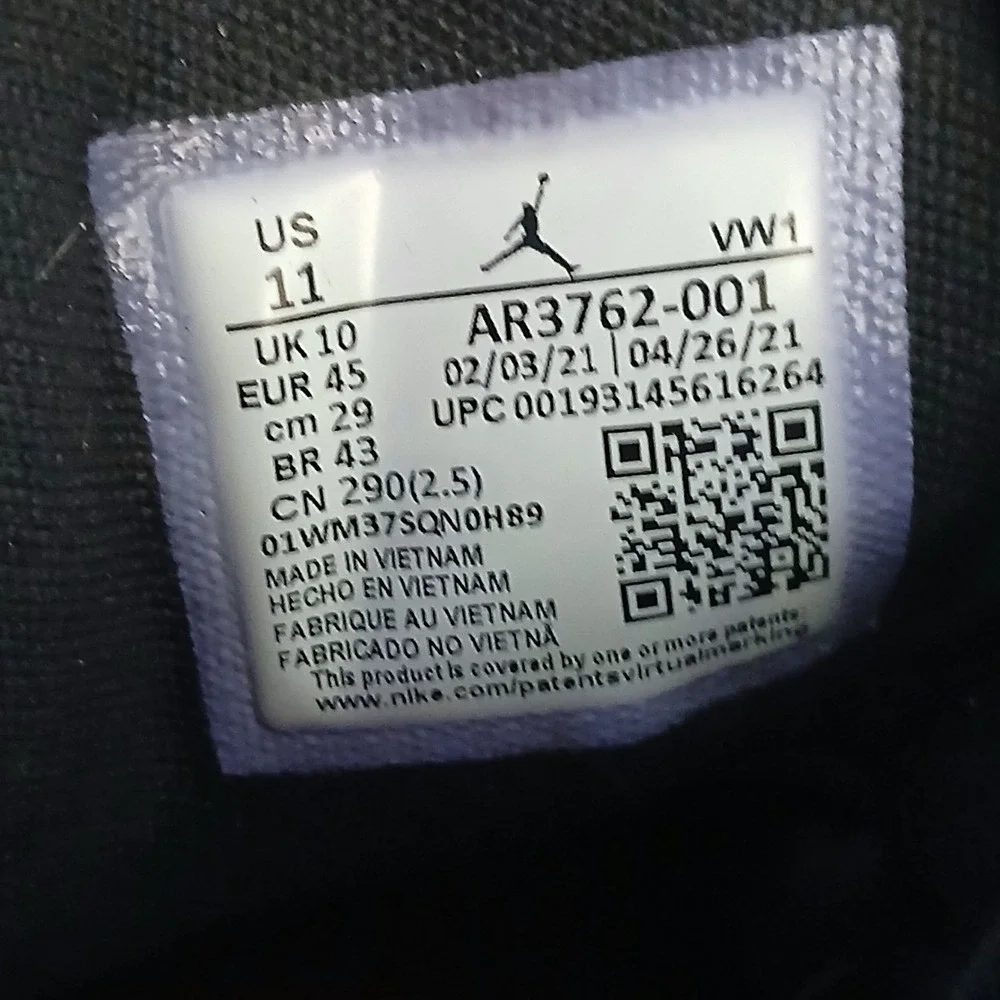 Jordan Access Mens 11 Black Basketball Shoes Sneakers AR3762-001